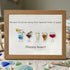 Happy Hour Colourful Sea Glass Framed Art Gift For Cocktail Lover - Walnut Brown - 6" X 8" - image 8