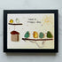 "Have a Happy Day" Cheerful Birdhouse Sea Glass Framed Art - Black - 6" X 8" - image 13