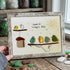 "Have a Happy Day" Cheerful Birdhouse Sea Glass Framed Art - Retro White - 6" X 8" - image 15