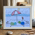 A Beach Day Joy Of Companionship Sea Glass Framed Art - White - 6" X 8" - image 12
