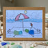 A Beach Day Joy Of Companionship Sea Glass Framed Art - Walnut Brown - 6" X 8" - image 10