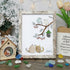Cats Snuggling Under The Birdhouse Sea Glass Framed Art - Retro White - 8" X 6" - image 11