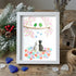 Romantic Blossom & Cats Couple Sea Glass Framed Art - White - 8" X 6" - image 12