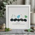 Warm Birds Love Family Sea Glass Framed Art - White - 8" X 8" - image 10