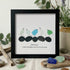 Warm Birds Love Family Sea Glass Framed Art - Black - 8" X 8" - image 9