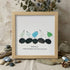 Warm Birds Love Family Sea Glass Framed Art - Oak - 8" X 8" - image 8