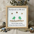 Good Friends Are Like Stars Birds Sea Glass Framed Art - Oak - 8" X 8" - image 8