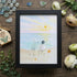 Proposal Engagement Couple Sea Glass Framed Art - Sunrise - Black - 8" X 6" - image 7