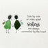Sisters Connected by Heart Sea Glass Framed Art - image 2