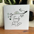 Sweet Flock Of Birds Family Sea Glass Framed Art - Seaglass Card - 8" X 8" - image 1