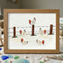 Rustic Farmhouse Roosters Sea Glass Framed Art - Walnut Brown - 6" X 8" - image 12