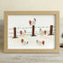 Rustic Farmhouse Roosters Sea Glass Framed Art - Oak - 6" X 8" - image 11
