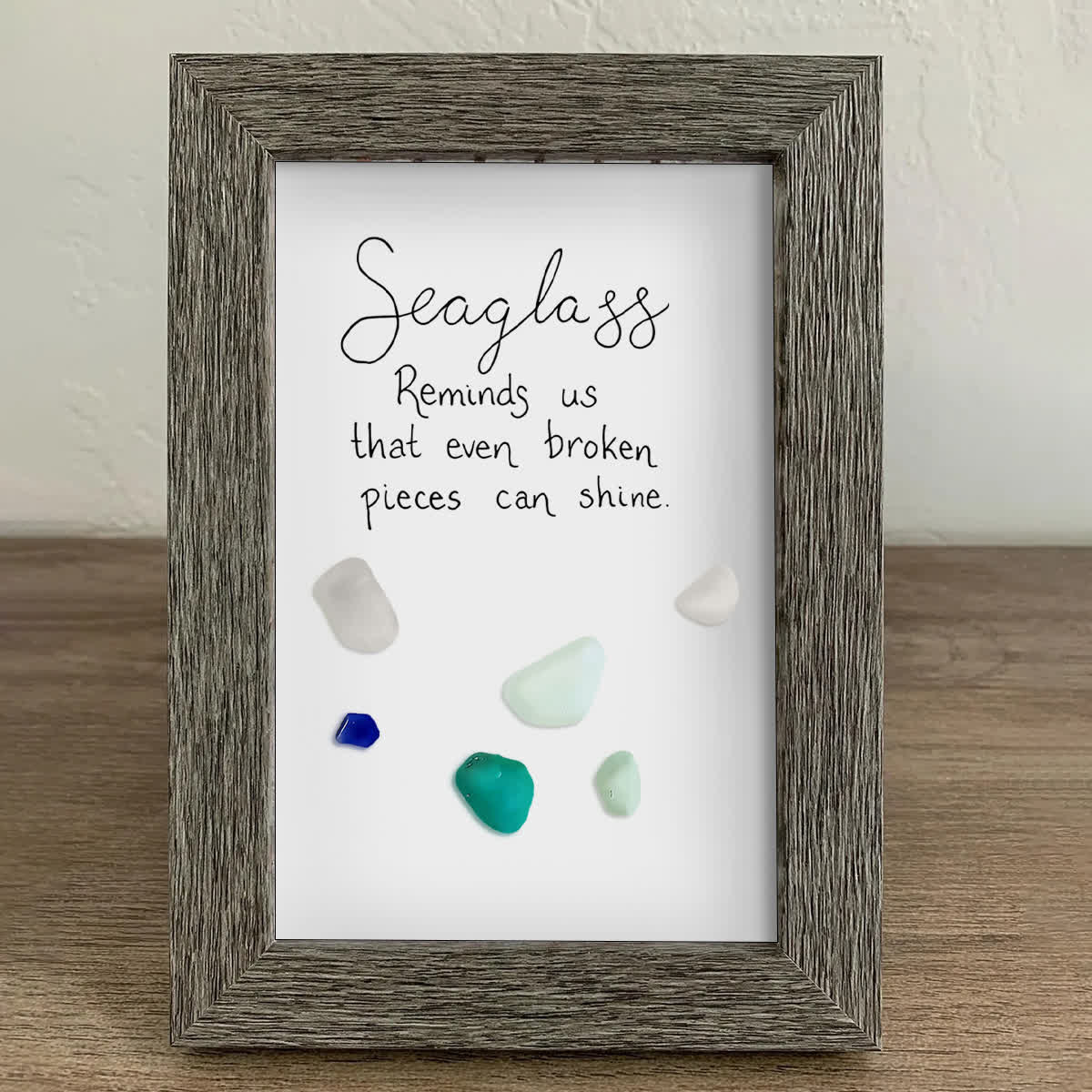 Shining Pieces Inspirational Quote Sea Glass Framed Art - image 8