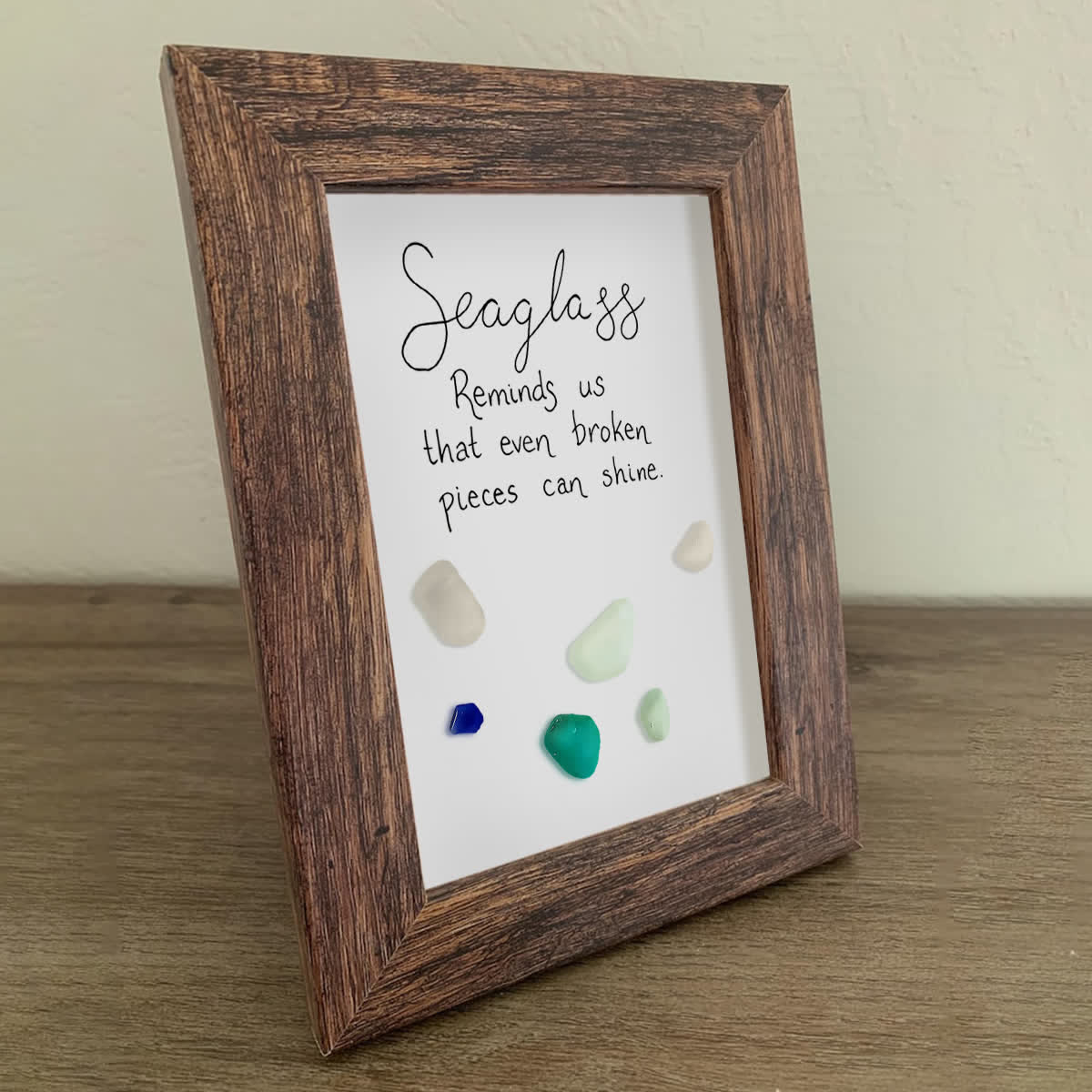 Shining Pieces Inspirational Quote Sea Glass Framed Art - image 7