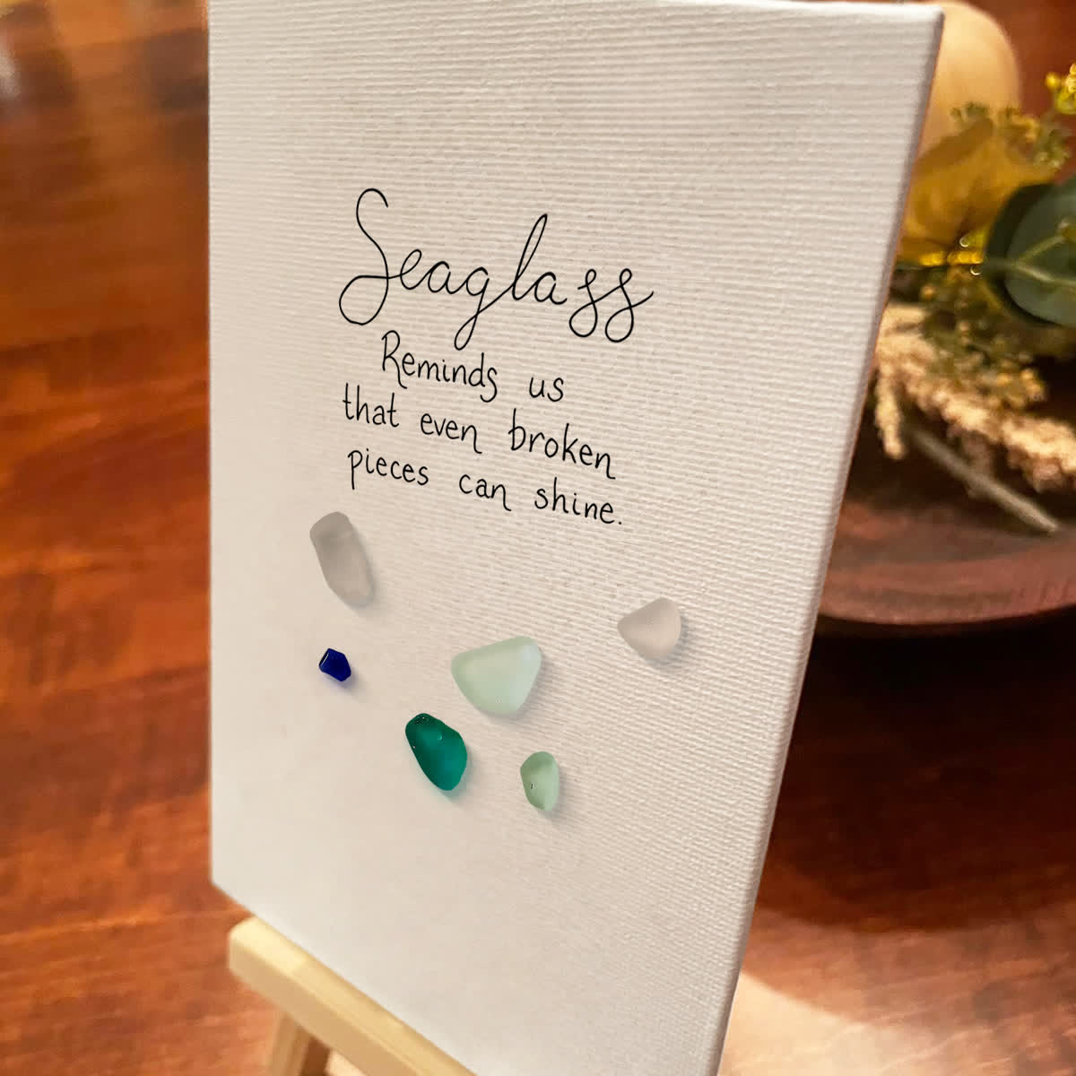 Shining Pieces Inspirational Quote Sea Glass Framed Art - image 4
