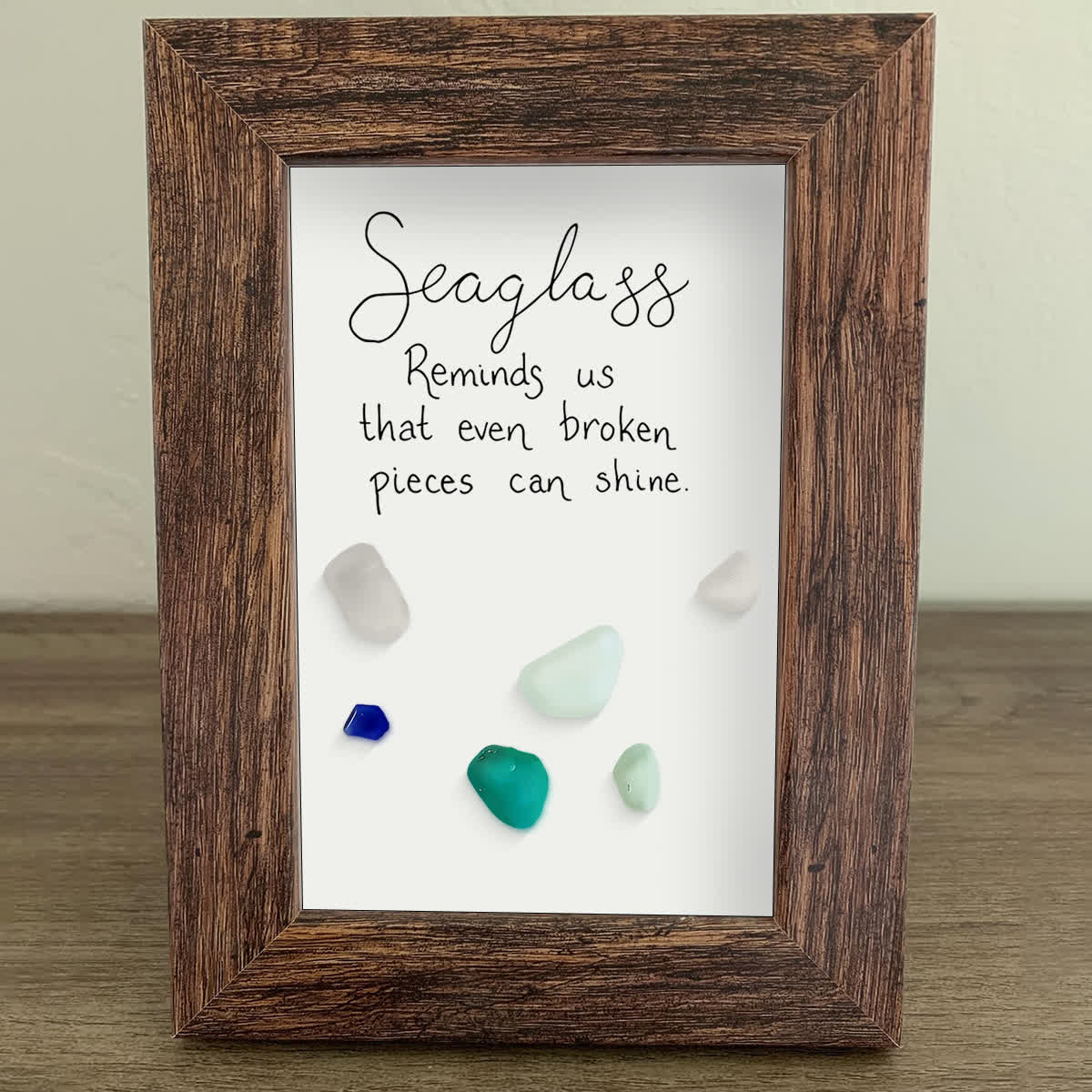 Shining Pieces Inspirational Quote Sea Glass Framed Art - image 6