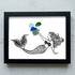Ocean Whisper Mermaid Sea Glass Framed Art - Black - 6" X 8" - image 9