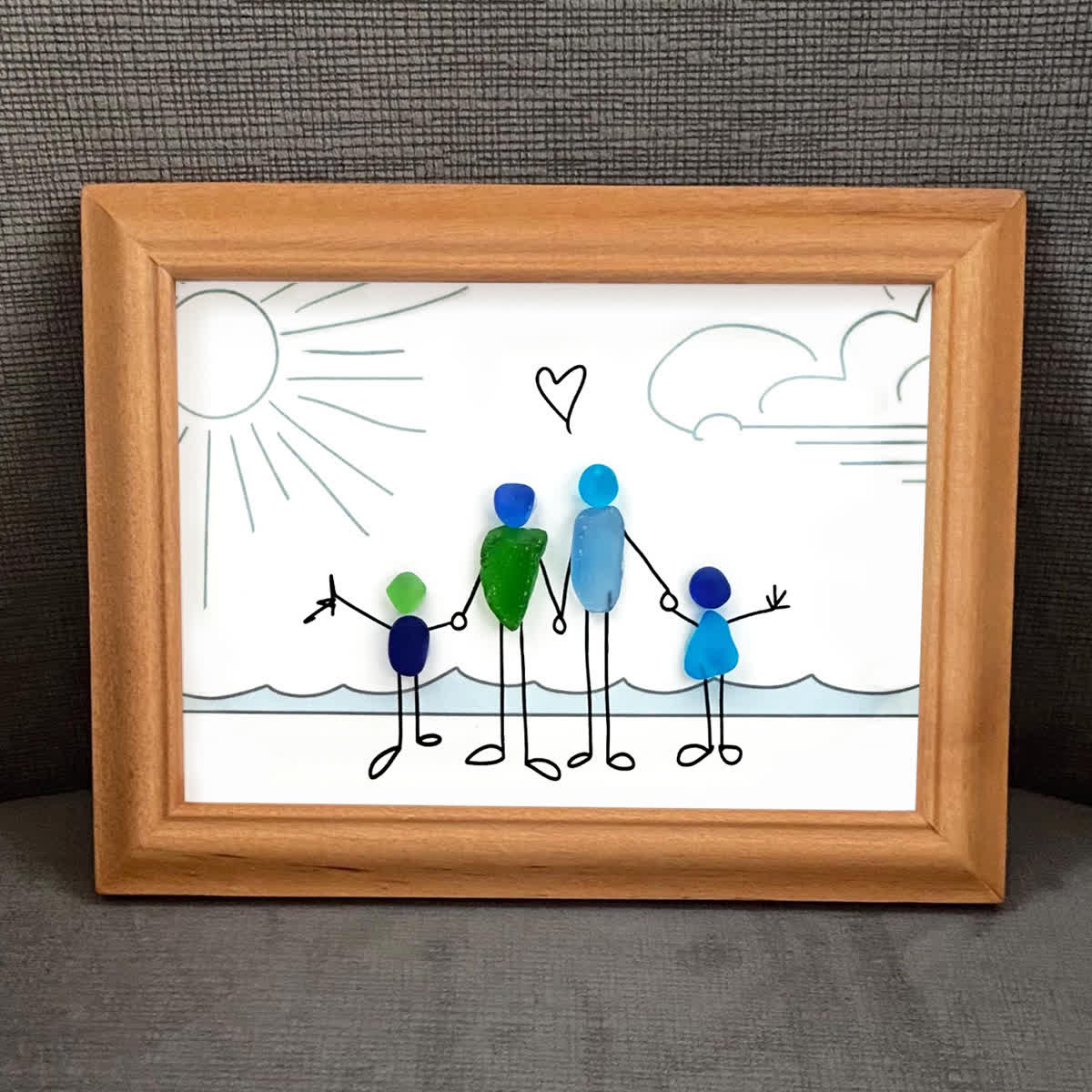 Coastal Celebration Of Family Love Sea Glass Framed Art - image 6