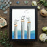 Calming Coastal Seagulls Sea Glass Framed Art - Black - 8" X 6" - image 8