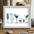 Cocktail Hour Coastal Charm Sea Glass Framed Art - Walnut Brown - 6" X 8" - image 9