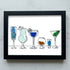 Cocktail Hour Coastal Charm Sea Glass Framed Art - Black - 6" X 8" - image 10