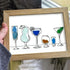 Cocktail Hour Coastal Charm Sea Glass Framed Art - image 0