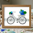 Seaside Adventure Coastal Bicycle Sea Glass Framed Art - Walnut Brown - 6" X 8" - image 8
