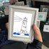 Natural Guiding Lighthouse Sea Glass Framed Art - image 0
