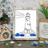 Natural Guiding Lighthouse Sea Glass Framed Art - Retro White - 8" X 6" - image 10
