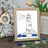 Natural Guiding Lighthouse Sea Glass Framed Art - Oak - 8" X 6" - image 6