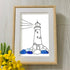 Natural Guiding Lighthouse Sea Glass Framed Art - image 4