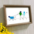 Coastal Stroll With Puppy Sea Glass Framed Art - image 4