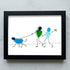 Coastal Stroll With Puppy Sea Glass Framed Art - Black - 6" X 8" - image 9