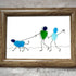 Coastal Stroll With Puppy Sea Glass Framed Art - image 5