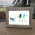 Coastal Stroll With Puppy Sea Glass Framed Art - image 0