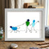 Coastal Stroll With Puppy Sea Glass Framed Art - White - 6" X 8" - image 10