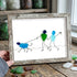Coastal Stroll With Puppy Sea Glass Framed Art - Retro White - 6" X 8" - image 11