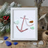 Steady Anchor & Joyful Fish Sea Glass Framed Art - White - 8" X 6" - image 9