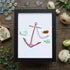 Steady Anchor & Joyful Fish Sea Glass Framed Art - Black - 8" X 6" - image 8