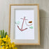 Steady Anchor & Joyful Fish Sea Glass Framed Art - image 3