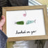 Hooked On You Love Fish Sea Glass Framed Art - image 4