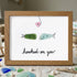 Hooked On You Love Fish Sea Glass Framed Art - Walnut Brown - 6" X 8" - image 8