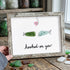 Hooked On You Love Fish Sea Glass Framed Art - Retro White - 6" X 8" - image 11