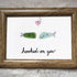 Hooked On You Love Fish Sea Glass Framed Art - image 6