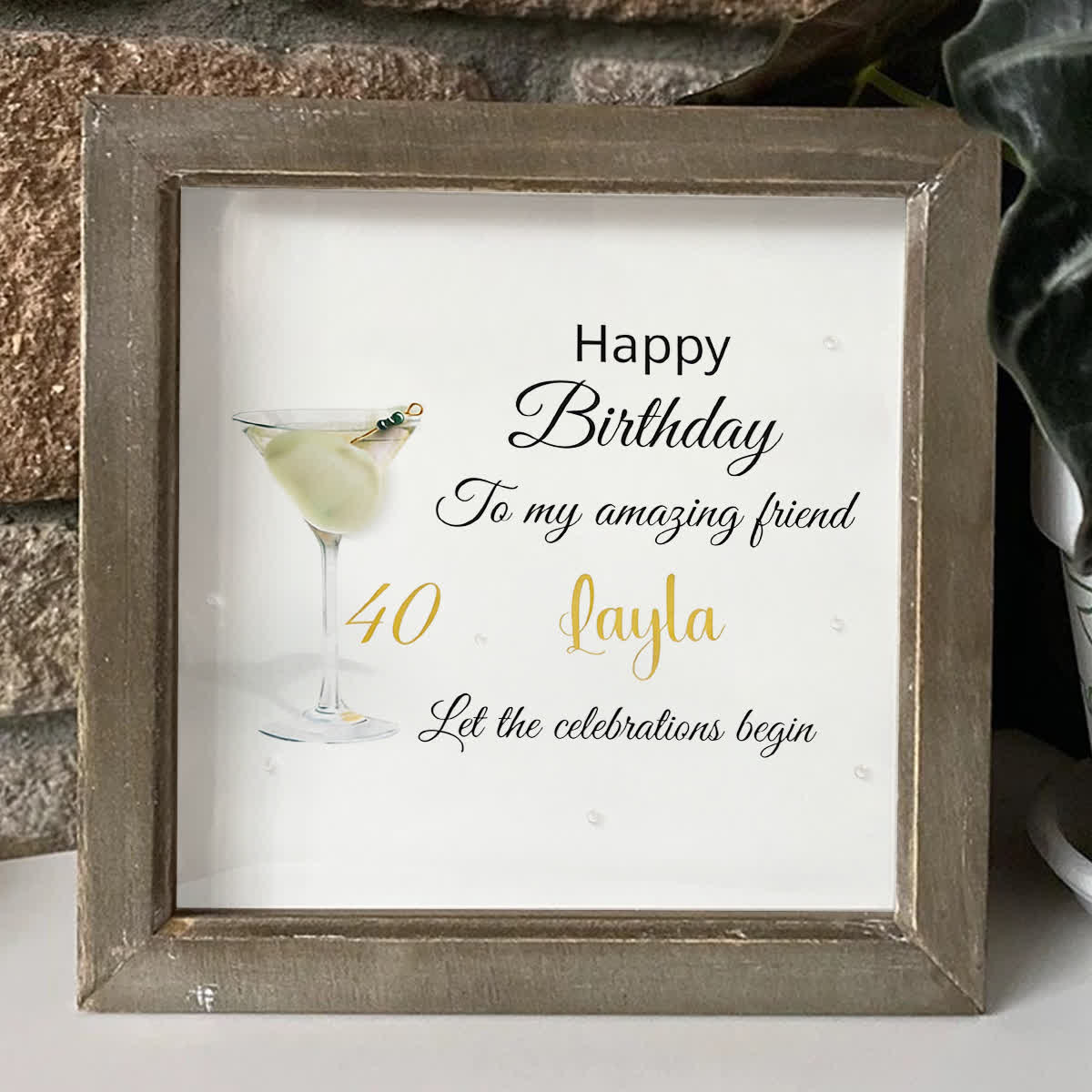 Custom Birthday Celebration Sea Glass Framed Art - image 6