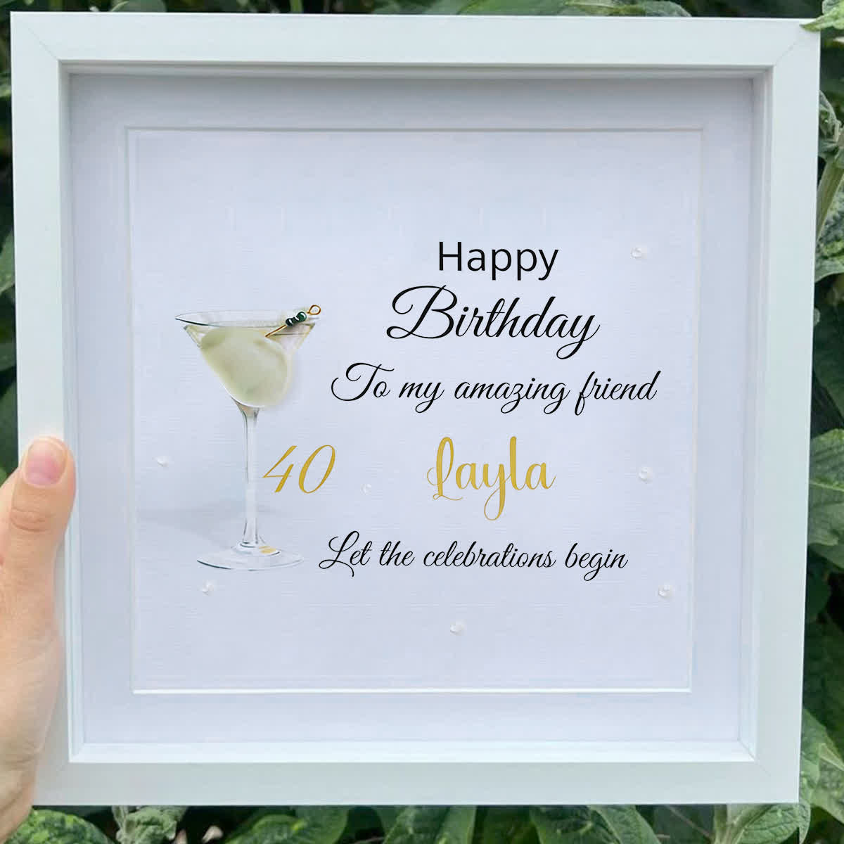 Custom Birthday Celebration Sea Glass Framed Art - image 5