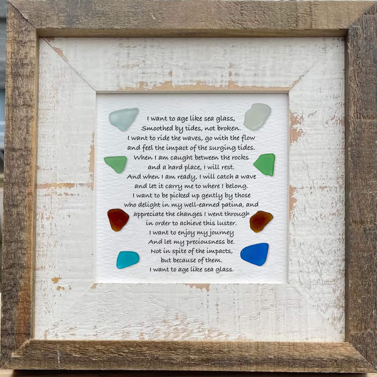 Meaningful Poem Age Like Sea Glass Framed Art - image 4