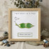 "Two Peas in a Pod" Custom Name Sea Glass Framed Art - Oak - 8" X 8" - image 7