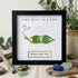 "Two Peas in a Pod" Custom Name Sea Glass Framed Art - Black - 8" X 8" - image 8