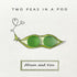 "Two Peas in a Pod" Custom Name Sea Glass Framed Art - image 2